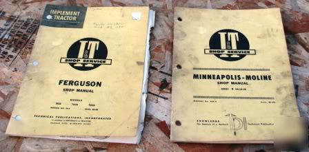 Minneapolis moline & ferguson shop manuals