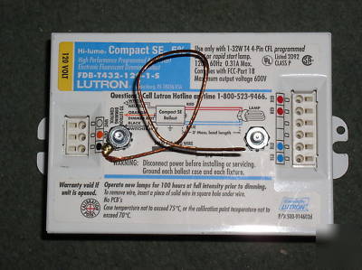 New lutron fdb-T432-120-1-s compact dimming ballast 