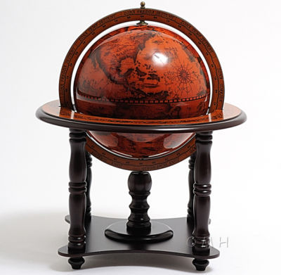 New nautical world globe table top wooden stand 15