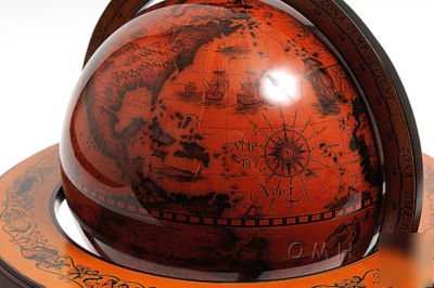New nautical world globe table top wooden stand 15