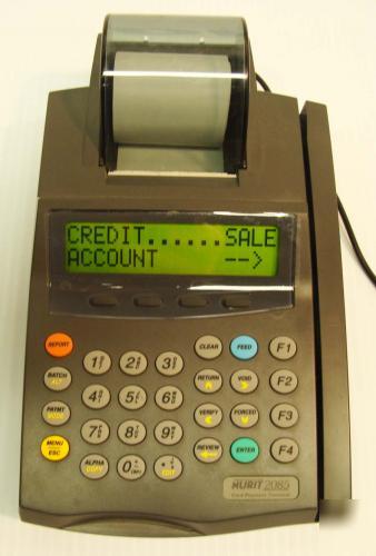 Nurit 2085 credit card machine terminal w/12 rolls tape