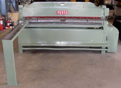 Pexto 6' x 14 gauge power squaring shear, 6' sq arm, bg