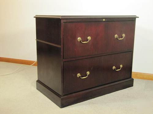 Two drawer wood lateral file cabinet - pick up in texas