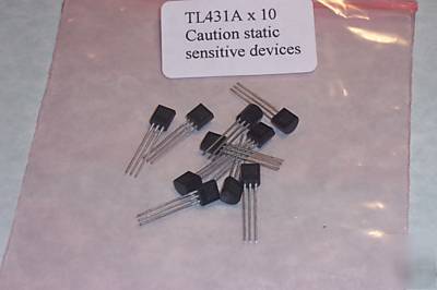 New TL431 adjustable shunt regulator 2.5 to 36V qty.10