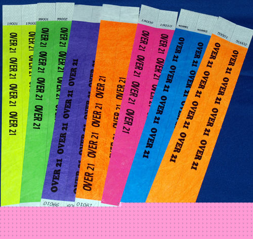 Tyvek wristbands over 21 200 pulseras arm bands