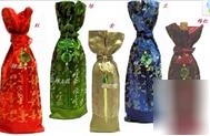 10 damask linen satin bottle bag wrap picnic party mix