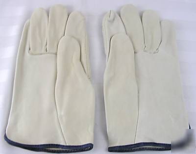 2 pairs leather work gloves x large good quality cow h