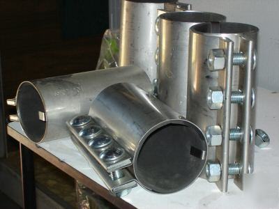  5 stainless steel all a round coupling/repair clamps