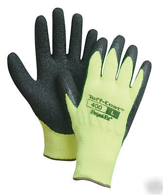 820062 | large cotton w/poly knit hi-vis gloves 