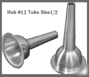 Aluminum sausage stuffing tube hub#12 tube SIZE1/2