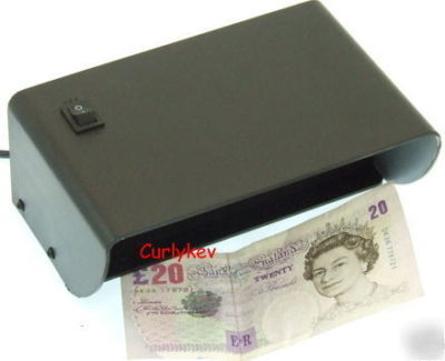 Counterfeit fake note money uv detector light
