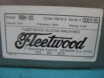 Fleetwood meat tenderizer 880 lb. 1/2 hp model abn-ss