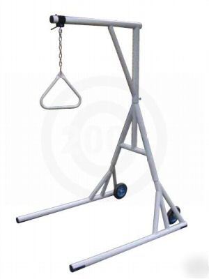 Free standing trapeze bar w/ base and wheels bariatric