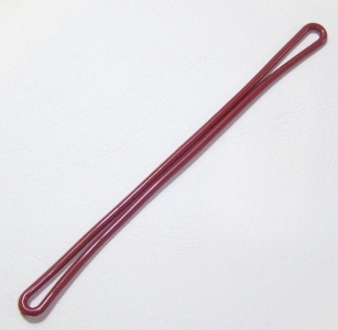 Maroon luggage tag (worm) loops for laminating pouches