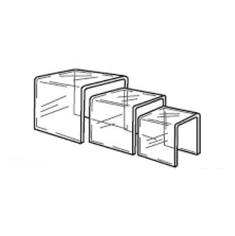 Square acrylic riser display set of 3 - large