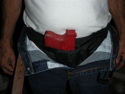 Stealth nylon gun holster in the pant waist concealment