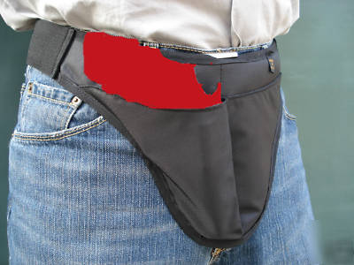 Stealth nylon gun holster in the pant waist concealment