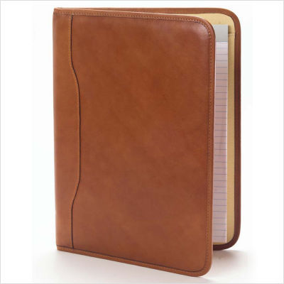 Tuscan slim padfolio color: tuscan tan, customize: yes