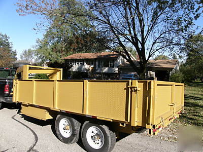 New 8' x 14' x 2' gooseneck dump trailer drop sides