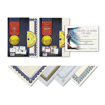 Parchment paper certificates w/cd ivory border 120/pck