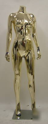 Used female mannequin durable high quality chrome/GOLD4