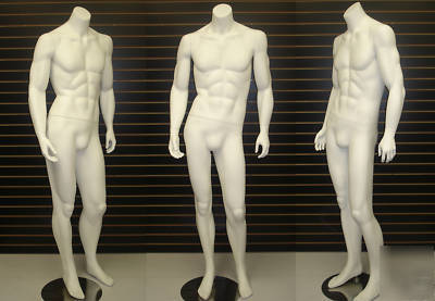 White color headless masculine male mannequin tm-2