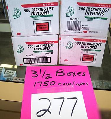 1750 packing list envelopes security window 4.5