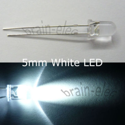 25 pcs 5MM white led lamps 17000MCD super bright freer