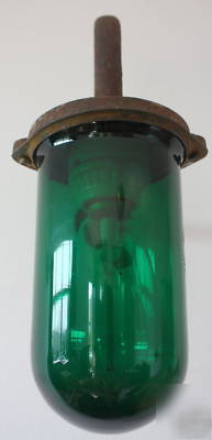 Green industrial wall light explosion proof vintage old