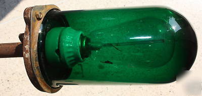 Green industrial wall light explosion proof vintage old