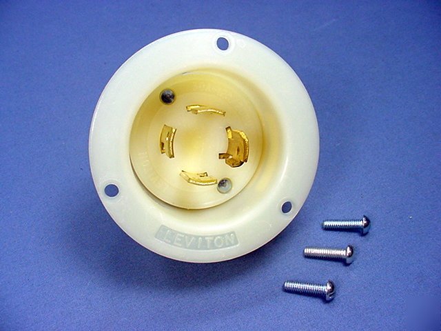 Leviton non-nema locking flanged inlet 30A 120/208V 3Ã¸y