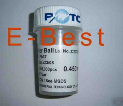 1 bottle 250K 0.45 mm 0.45MM bga solder reballing balls