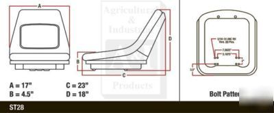 Kubota tractor seat to fit most kubota tractors