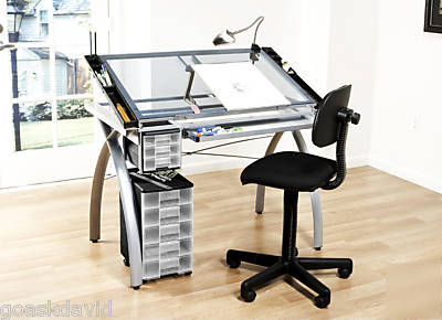 New studio rta futura glass art drawing drafting table 