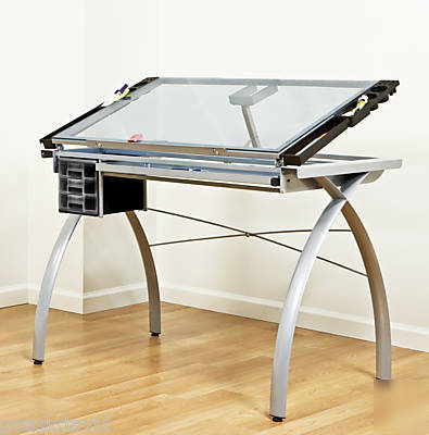 New studio rta futura glass art drawing drafting table 