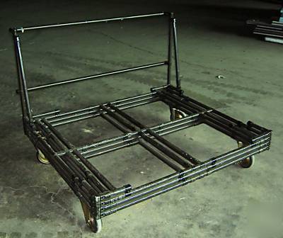 Pallet-size platform dolly wheeled cart