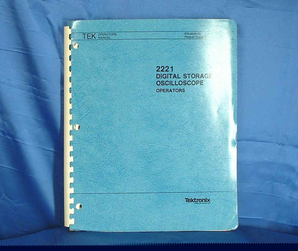 Tektronix 2221 digital oscilloscope original ops manual