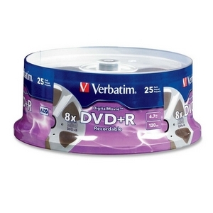 Verbatim 94865 -25PK dvd+r 8X 4.7GB 