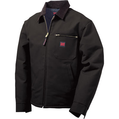 Tough duck chore jacket - small, black