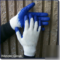 160 pairs wonder gloves latex (rubber) palm coated work