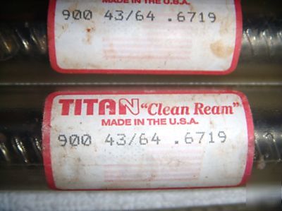 New titan usa - hss hand reamers .6719 ~ brand 