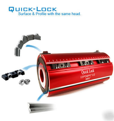 Quick-lock insert surfacing & profile moulder head 