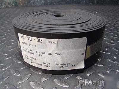 Viton seal strip 2.5 inch by 30 foot unused