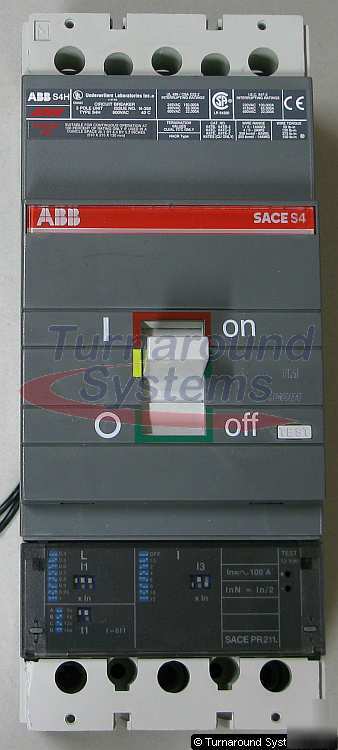 New abb S4HQ100BRRA breaker, 100 amp, 100% rated, 