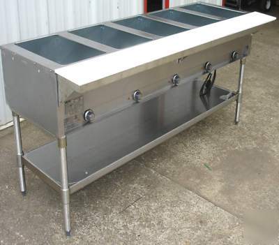 New eagle 5 well hot food table 220V w / ss undershelf