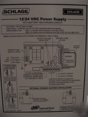 Schlage 505 eir power supply 12 24 volt 1 amp regulated