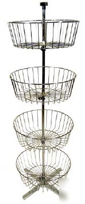 New basket stand with 4 adjustable baskets (J38)