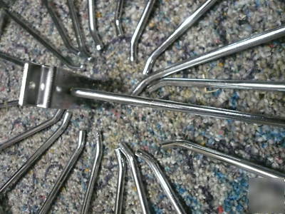 New lot of chrome slat wall hooks $$$$$save$$$$$