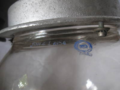 1954 55 industrial glass lights crouse hinds fixtures