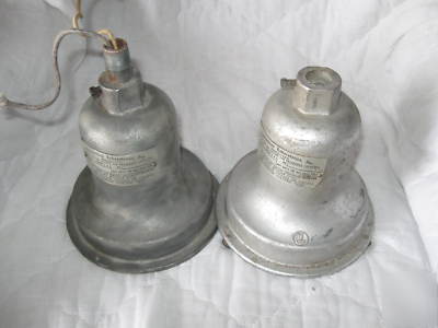 1954 55 industrial glass lights crouse hinds fixtures